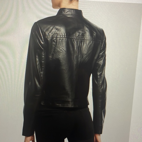 MICHAEL Michael Kors Leather Moto Jacket - Picture 11 of 15